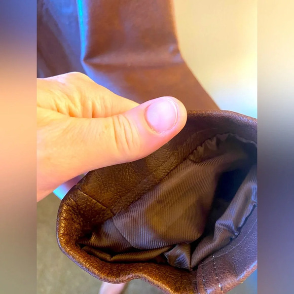 NWOT A.N.A 100% Leather Stand-Collar Jacket - Picture 7 of 14